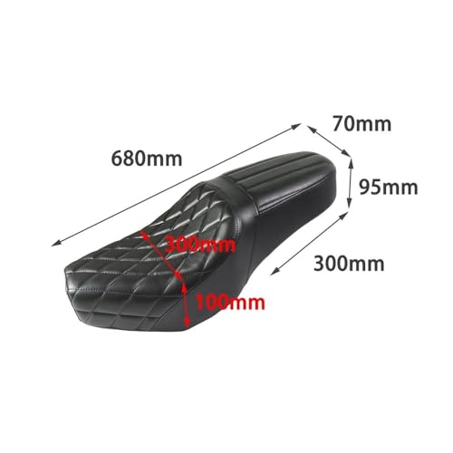 Repuesto Asiento Pasajero Delantero Trasero Rebel 300 500 2017-2023 Cojín Moto Diamante Rayado 3