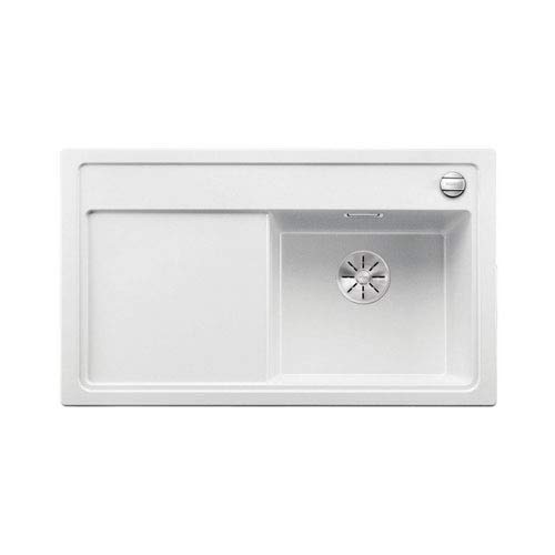 BLANCO ZENAR 45 S | Granitspüle aus SILGRANIT weiß | Einbauart: Einbau von Oben | Hauptbecken rechts | für 45 cm breite Unterschränke | Großes Becken | Reinigungsfreundliche Öberfläche