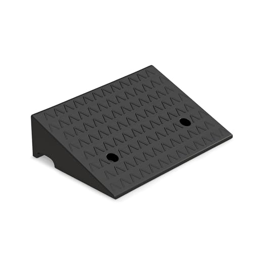 Rampa portátil negra de goma para auto, antideslizante miniatura 1