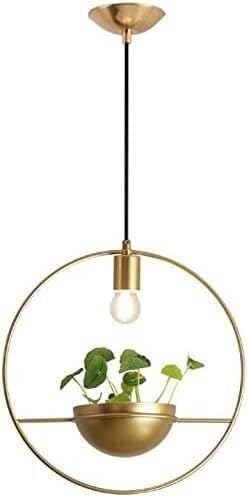 Lustre en forme de plante moderne en fer doré 1W-60w pour boutique