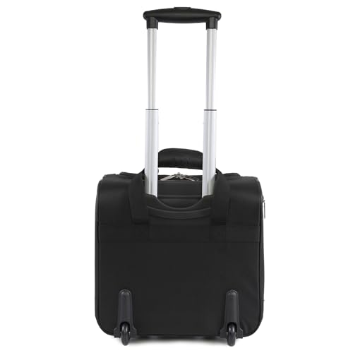 Pacific Coast Signature Underseat 15.5" Rolling Tote Carry-on, Black/Silver4