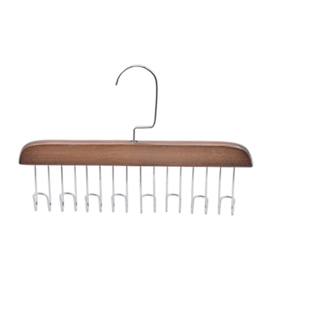 Mayatra's The Ultimate Wooden Belt Hanger Timber - Also for Ties, Jewellery, Accessories etc. (Brown)