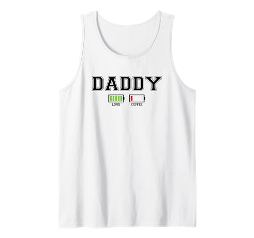 Dad Powered By Love Fueled By Coffee Camiseta sin Mangas