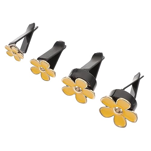 TOPBATHY 4 Piezas Clips Decorativos Aire Flor Ambientador Ventilación de Auto Decoración Interior Creativa y Elegante