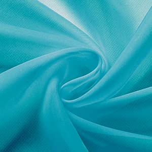 Image of OVZME Turquoise Sheer Curtains 90 Inches Long 2 Panels - Soft Light Filtering Window Sheer Panels for Living Room /Bedroom, Top Dual Rod Pocket, 1 Pair, Each 42Wx90L Inches