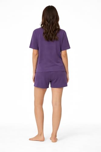 Image of Duchess Women's Cotton Printed Night Suit Set of Top & Shorts Pajama Set