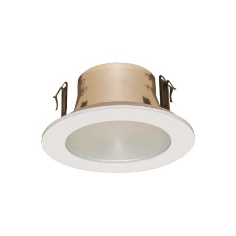 4 Inches Frosted Lens Shower Trim for Line Voltage Recessed Light/Lighting-White Fit Halo/Juno Cover
