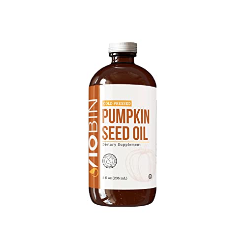 Viobin Pumpkin Seed Oil - 8 Fl. Oz. Pure Pumpkin Oil - Use Our Pumpkin Seed Oil For Hair Growth, Eyelashes and to Moisturize - Helps With Overactive Bladder Control - Non GMO & Kosher