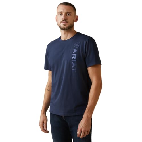 Image of ARIAT Men's Vertical Logo Graphic Short Sleeve T-Shirt