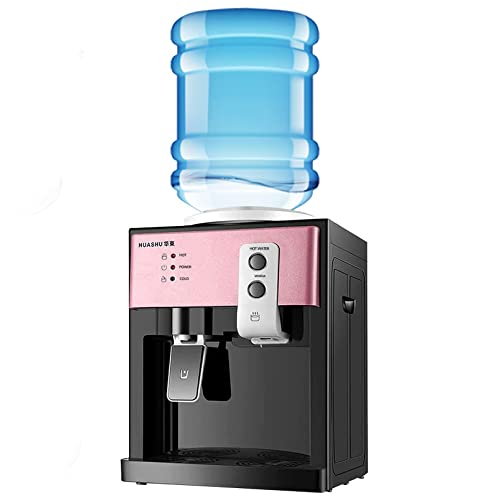 SHIOUCY Top Loading Water Cooler Dispenser - Desktop Electric Hot and Cold Dispenser,3 Temperature Settings Boiling Ice Water?46-59??for 1 to 5 Gallon Bottles, 10.6*9.4*14.1inch, Pale Gold 550w