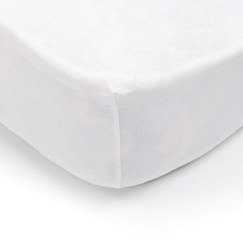Miniatura 7 de Pack De 2 Sábanas Bajeras 100 Algodón Ajustables Color Blanco 60x120 Cm Para Capazo, Colchón, Moisés O Minicuna Transpirables Y Suaves Fácil Lavado Y Aptas Para Secadora
