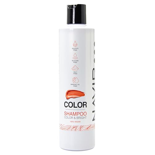 NAVIR Profesional | Champú protector del color para cabello teñido – Limpieza suave con botánicos y prebióticos – Brillo e hidratación | Sin sulfatos agresivos, parabenos ni siliconas – 300 ml