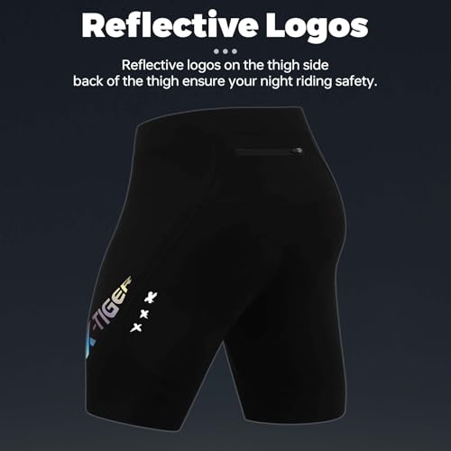 X-TIGER Culotte Ciclismo Hombre Acolchado Pantalon Cortos con Bolsillo Trasero MTB Bicicleta Pantalones Cortos Secado Rápido y Transpirable - imagen 5