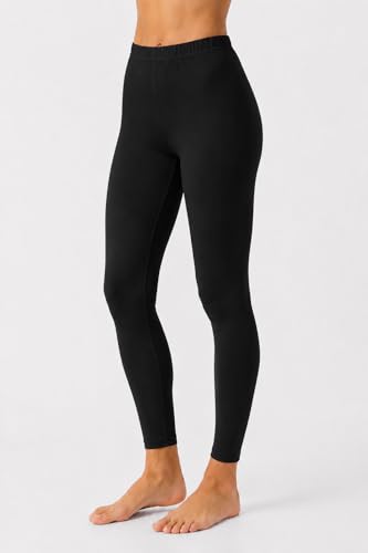 Image of Women's Cotton Lycra Ankle Length Leggings | Soft & Stretchable Everyday Wear