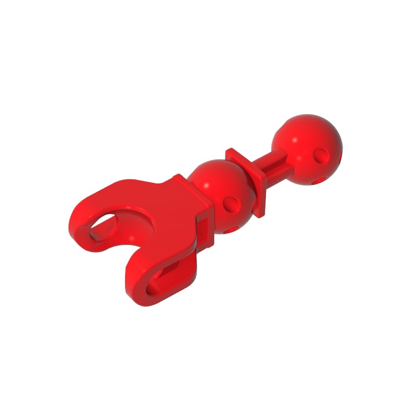 90609 Large Figure Skeletal, Limb, 5L with Ball Joint on Axle and Ball Socket 10 Pieces High-Precision MOC Building Bricks Replacement Parts Compatible with Lego bricks GDS-1207 Red