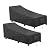 OutdoorLines Outdoor Waterproof Patio Chaise Lounge Chair Cover - UV Resistant Lounger Covers Heavy Duty Weatherproof Patio Sofa Furniture Covers, 2 Packs, 64Wx28Dx30H Inches, Black