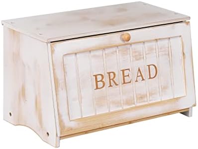 HOMEKOKO Vintage Large Wood Bread Box for Kitchen Counter, Retro ...