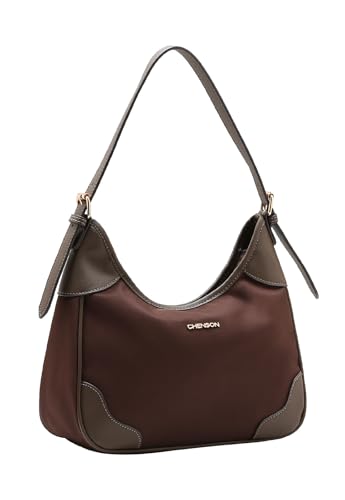 Chenson, Bolsa Feminina Chenson Meia Lua de Ombro Impermeável Original (Café)