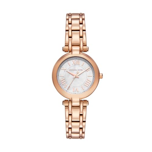 Michael Kors Women's Laney Three-hand Stainless Steel Watch, MK4893, Rose Gold, 30 mm