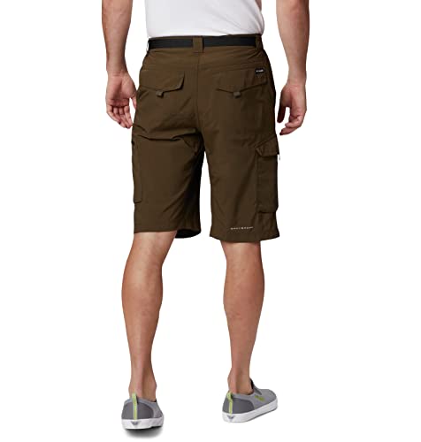 Image of Columbia Men's Regular Fit Shorts (AM4723 Cypress Heather Camo Print 40)
