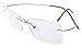 Eyekepper Men Titanium Rimless Reading Glasses for Men Reading Readers Silver - 0.5