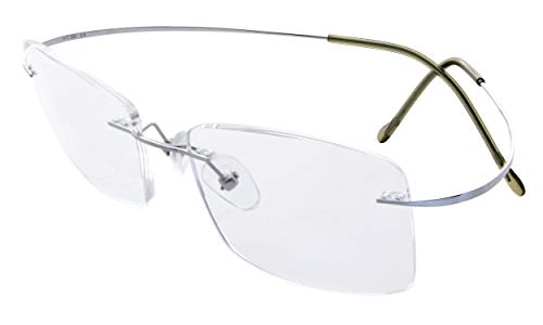 Eyekepper Titanium Rimless Reading Glasses Readers Men Silver