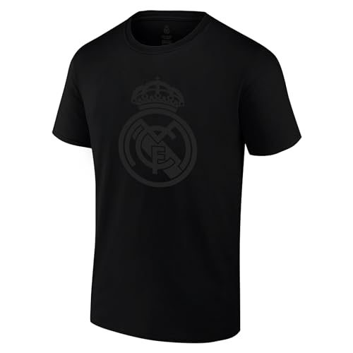 Icon Sports International Club Adult Blackout Cotton T-Shirt | Real Madrid, X-Large
