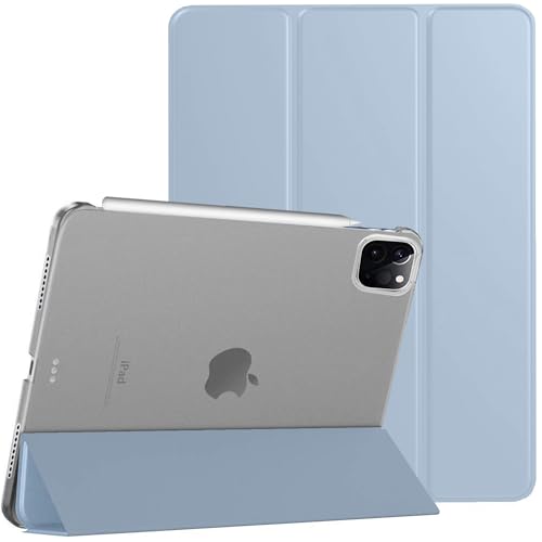 Image of DuraSafe Cases for iPad PRO 11 Inch 2 2020 3 2021 4 2022 [ PRO 11 2nd 3rd 4th ] Slim Lightweight Protective PC Dual Angle Stand Cover - Light Blue
