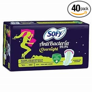 Sofy Overnight Antibacteria Pad, XXL, 20 x 2