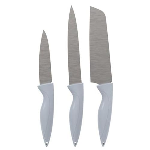 Set Cuchillos Cocina 3 Piezas Acero Inox