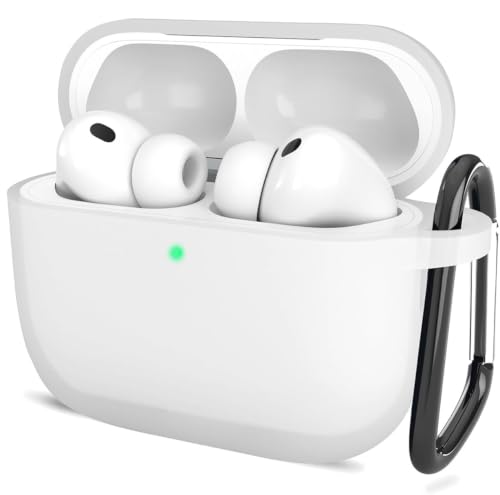 Image of New Soft Silicone Case Compatible with Apple AirPods Pro 3 Generation (2025) Protective Silicone 360 Full Protection Dust-Proof Shockproof Case Cover with Hook (Cover Only) (Clear)