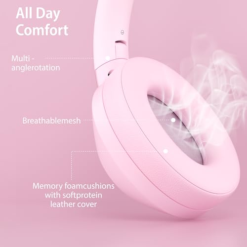EAORUL Active Noise Cancelling Headphones, 100H Bluetooth Headphones - image 5
