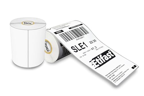 Catálogo de Material para etiquetado que puedes comprar esta semana. 44 Etiqueta térmica 4x8 Pulgadas (102x203mm) de mercado envios y guias de paqueteria, Rollo C/ 200 etiquetas, para impresoras de escritorio como Ribetec, Zebra, TSC, Honeywell,etc