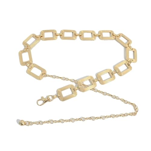 Women's Belt Women's Belt Casual Decoration Square Buckle Texture Metal Chain Waist Seal With Skirt Coat4