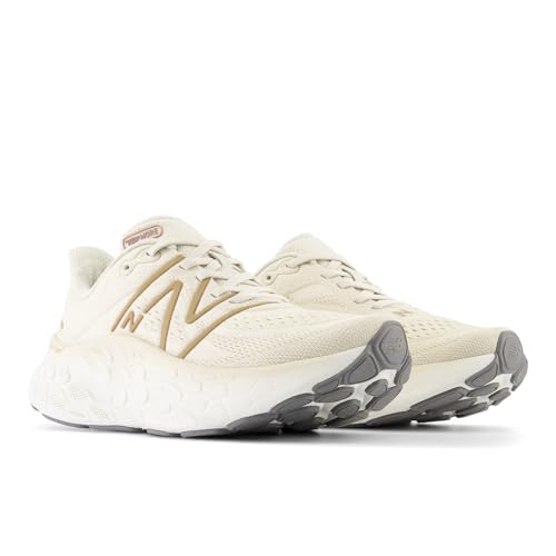 New Balance New Balance Women's Fresh Foam X More V4 Running Shoe, Timberwolf/Gold Metallic, 11 M