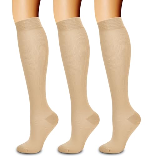 Image of Laite Hebe 3 Pack Medical Compression Sock-Compression Sock For Women and Men Circulation -Best for Running,Nursing,Athletic Sports