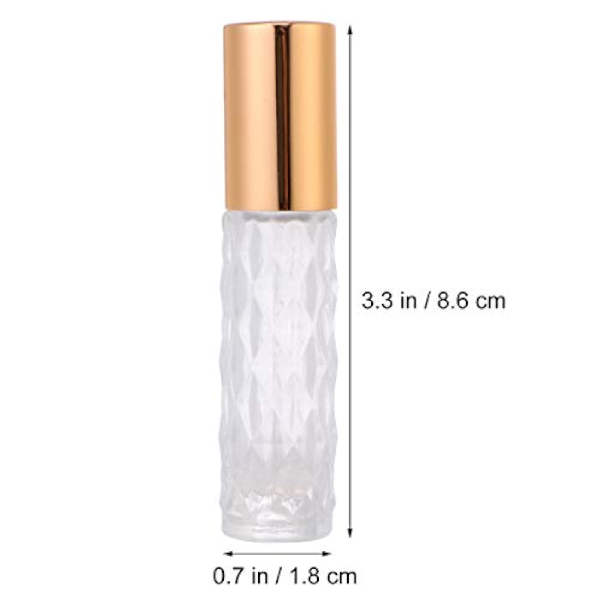 10pcs Glass Essential Oil Roller Bottles Refillable 6ml