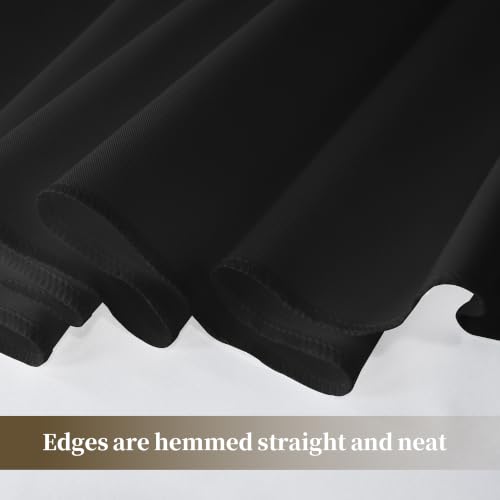 Image of 10 Pack Round Table Cloth 90 Inch, Round Tablecloth, Washable Polyester Table Cover for Buffet Party, Dinner, Weddings and Camping, Black