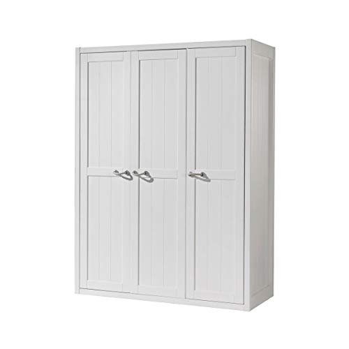 Vipack 'Autobett lekl1314 Lewis Schrank mit 3 Türen Holz weiß 200 x 146 x 59 cm
