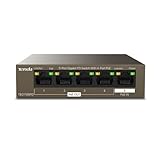 Tenda TEG1105PD, 5 Port Gigabit PoE Switch with 4 PoE+ Ports @30W, Unmanaged Home Network Hub, Ethernet Splitter, PSE & PD Design, Sturdy Metal & Fanless, Limited Lifetime Protection