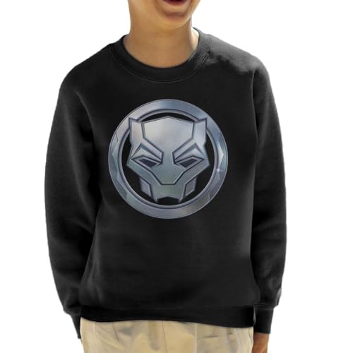 All+Every Marvel Black Panther Steel Mask Logo Kid's Sweatshirt