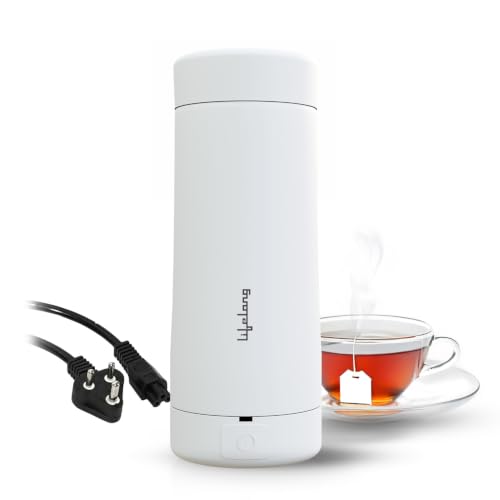 Image of Lifelong 350ml Electric Portable Kettle for Hot Water | 304 Stainless Steel Rapid Boil Tea Maker with Detachable Cord & Overheat Protection | Tea & Water Kettle for Travel, Office or Home (LLEPK07)