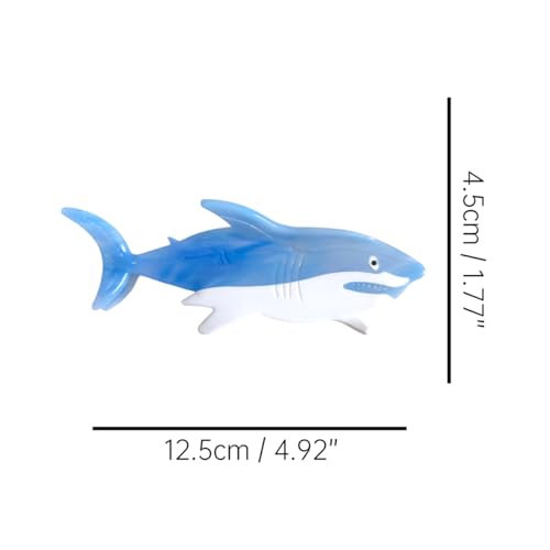 Pinza para el cabello Novelty Big White Shark, pinza de acetato, pequeño clip para mujer, azul miniatura 2