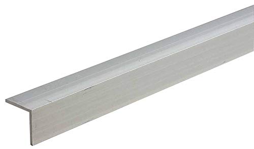 Image of M-D Building Products 60897 1-1 /2 in. x 1-1 /2 in. x 1 /8 in. x 48 in. Mill Aluminum Angle Shape