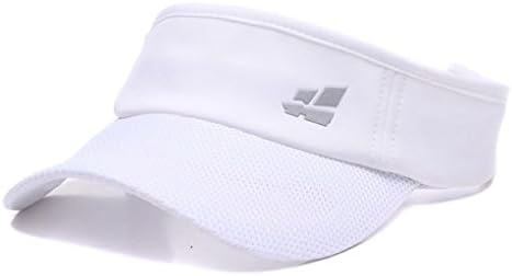 Sun Visors,Premium Sports Tennis Golf Running Hat, Mesh Adjustable Cap (White)