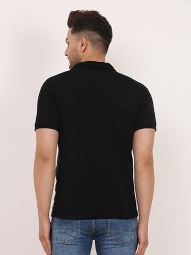 Image of LEOTUDE Men's Matty Regular Fit Plain Polo T-Shirt