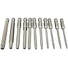TEMO 11 pc Torx Screwdriver Insert Bit Set 6 point T6-T40 Round Shank 1/4 Inch Hex End 3 Inch Length
