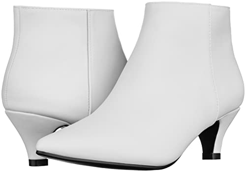 ILLUDE Women's Fashion Ankle Boots Pointed Toe Ankle Booties Low Heel Short Boots4