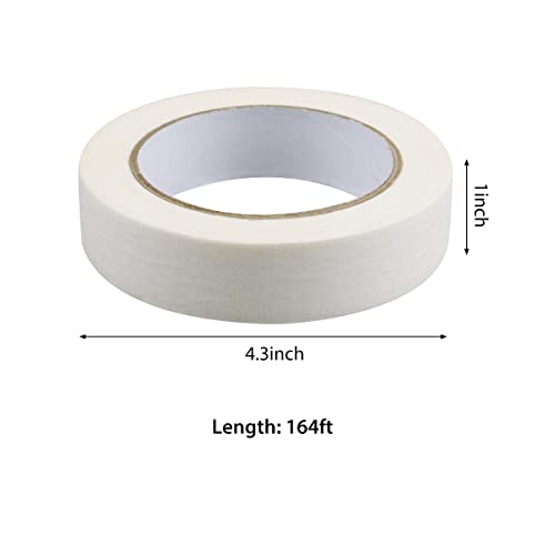 Künstlerband Weißes, 50 m x 25mm Malerband, abnehmbares Papierband für Zeichnungen, Kunst, Aquarellmalerei, Leinwandrahmen