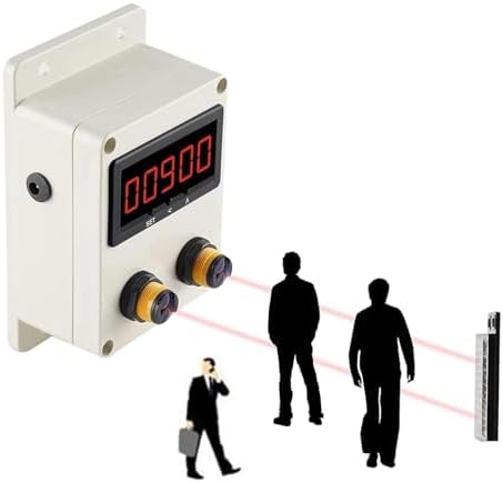 Digital People Counter with Infrared Sensor, Adjustable Sensing Range (0-70cm/2m/6m), Accurate Visitor Counting for Markets & Retail Stores, Efficient Customer Tracking